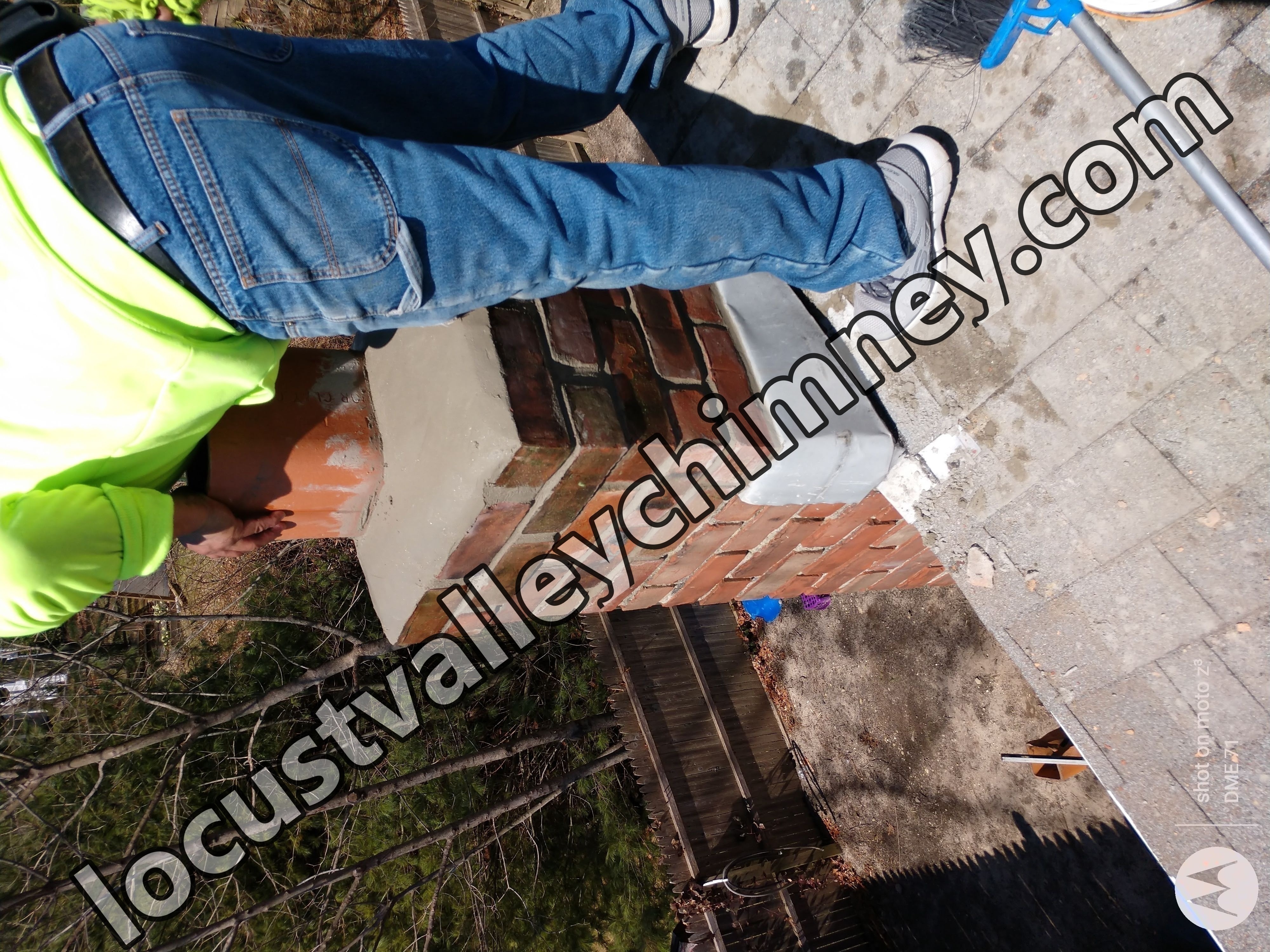 Cracked chimney professionally repaired in Locust Valley, NY