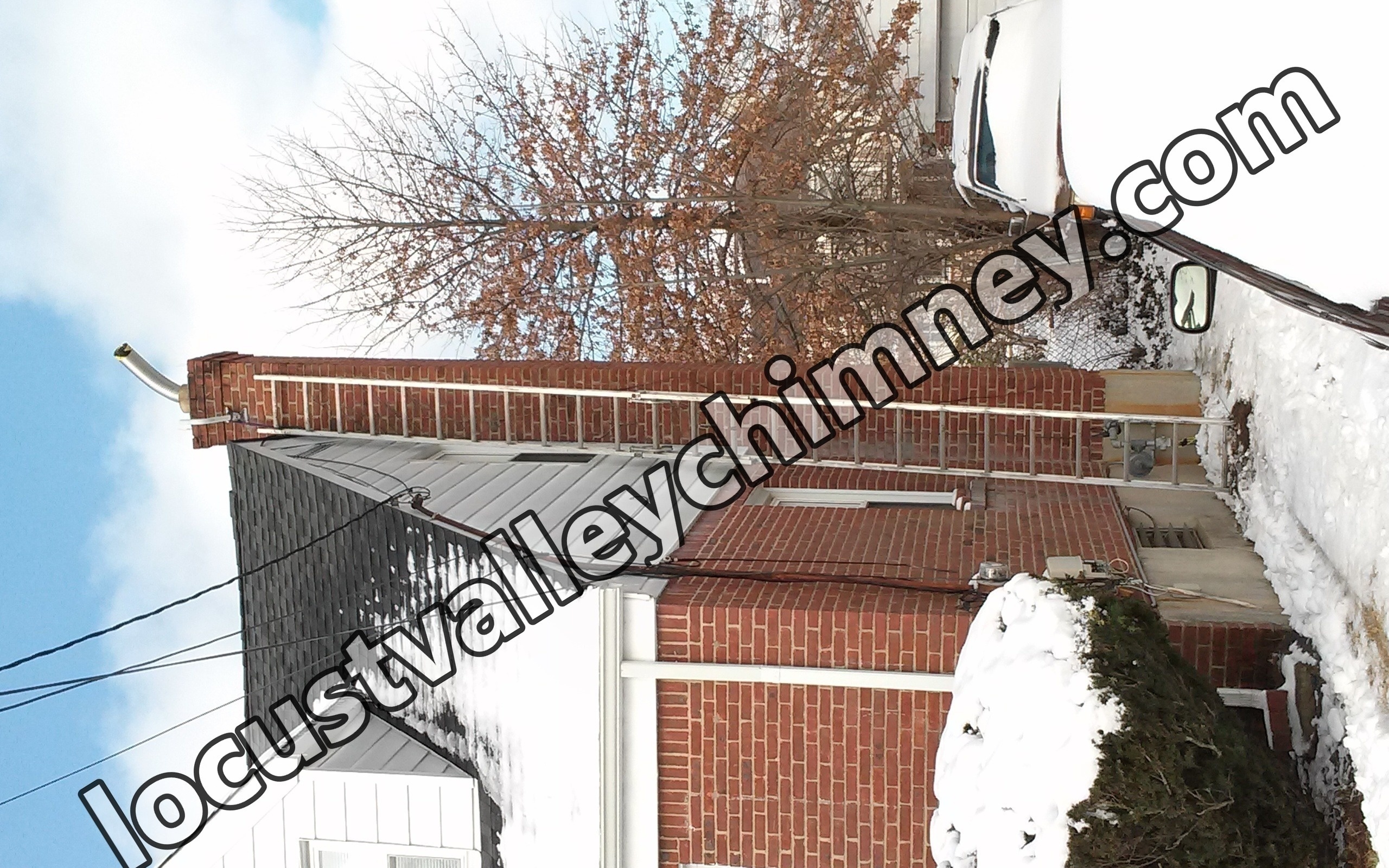 Stainless steel chimney liner installation in Mill Neck, NY